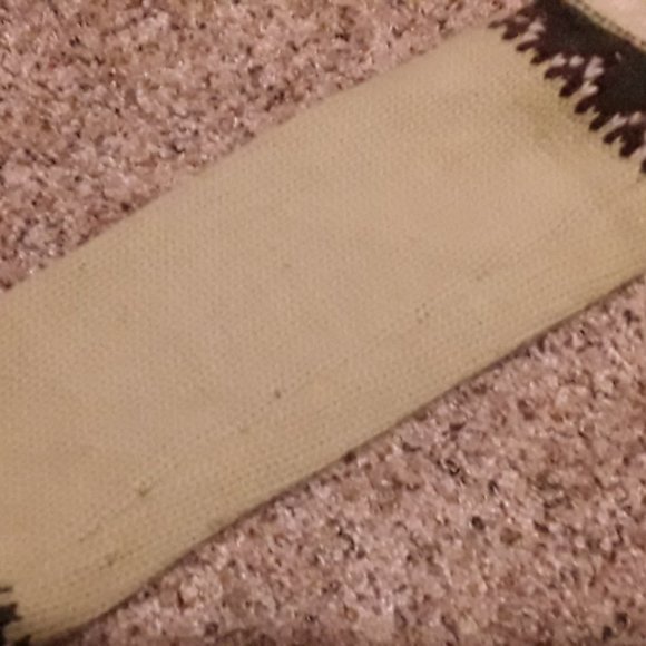 FROST Women's Wool Sweater in Light Lime Green & Brown: Size Small - Picture 4 of 7